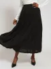 Pleated Shimmer Midi Skirt - Black sold by Edgars