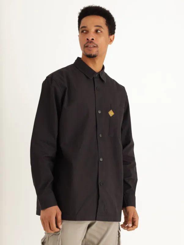 Men's Long Sleeve Plain Stud Shirt - Black sold by Edgars