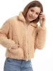 Ladies Oversized Zip Through Teddy Jacket - Cream sold by Edgars