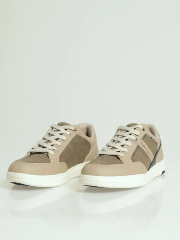 Jeremy Panelled Lace Up Sneaker - Beige made by Hush Puppies