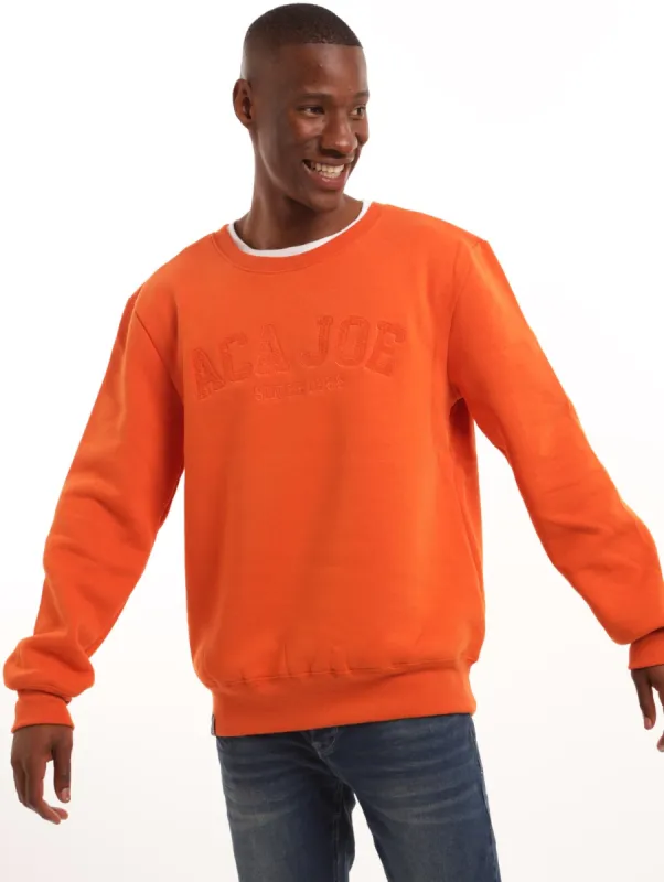 Men's Crew Pullover - Orange sold by Edgars