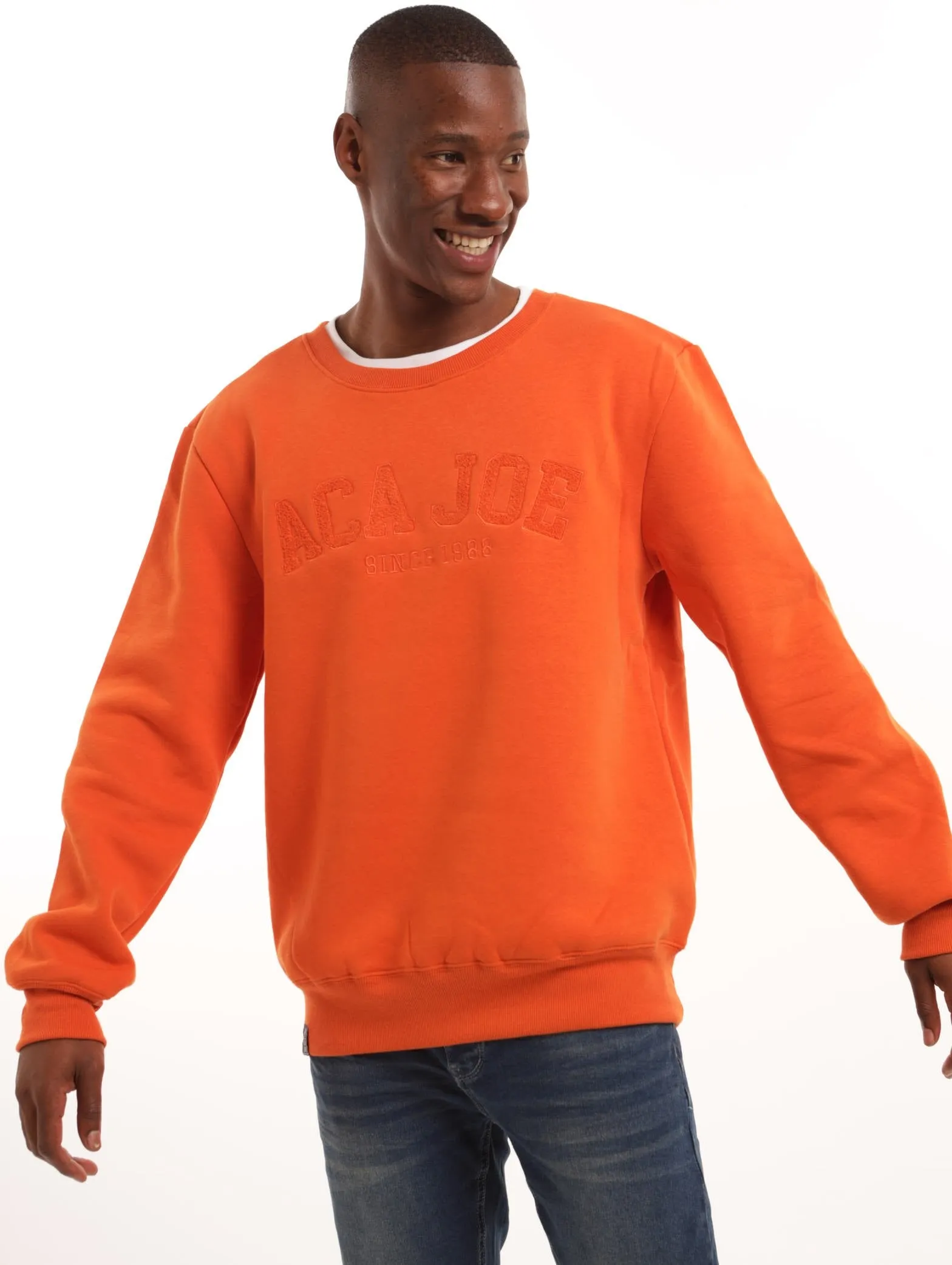 Men's Crew Pullover - Orange sold by Edgars