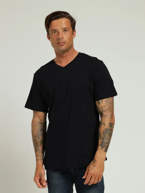 Basic V-Neck Tee - Black sold by Edgars 