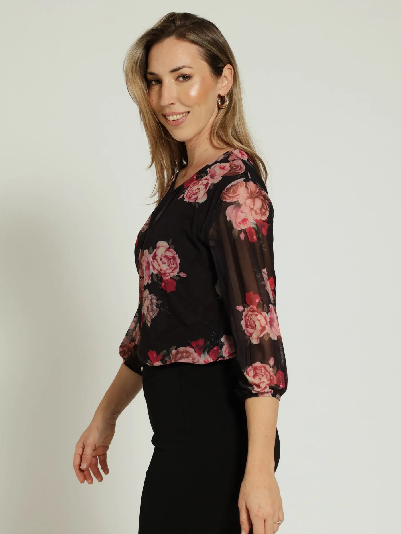 Mesh Bubble Top - Black sold by Edgars product image thumbnail 3