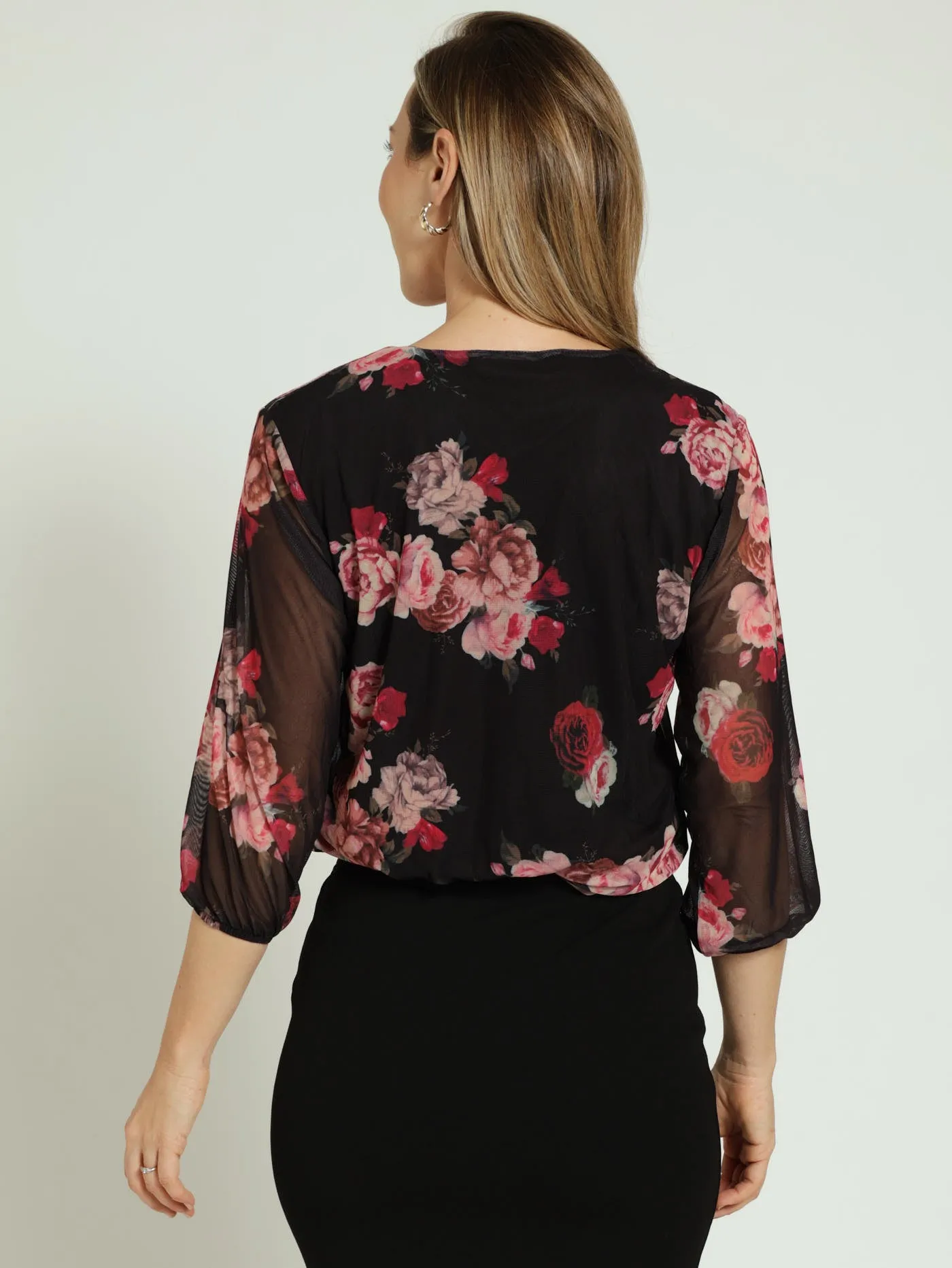 Mesh Bubble Top - Black sold by Edgars product image thumbnail 4