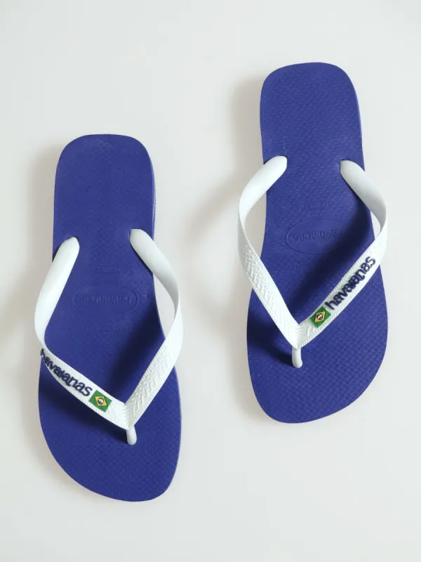 Brazil Logo Flip Flop - Marine Blue sold by Edgars