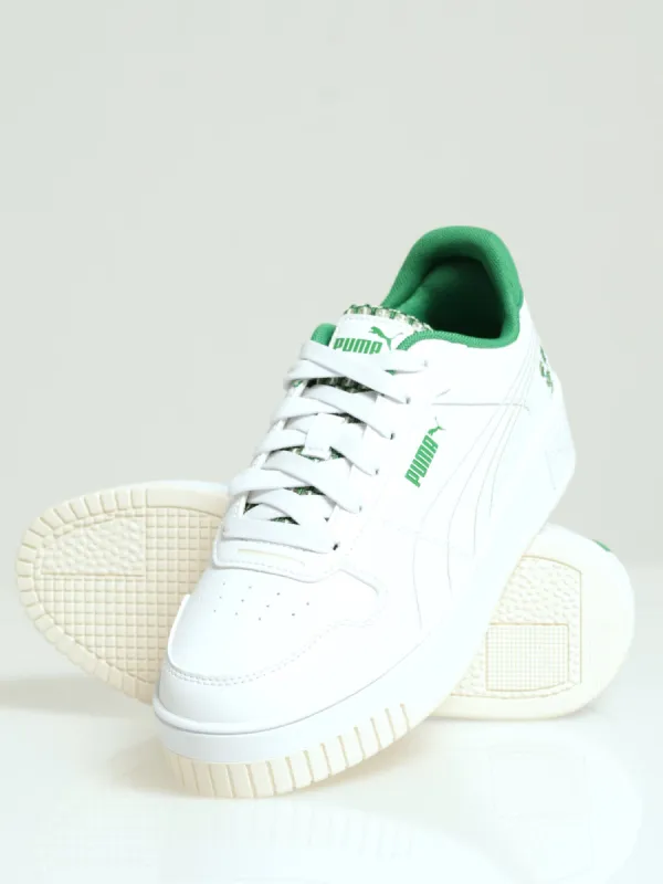 Carina Street Blossom Platform Sneaker - White/Green sold by Edgars