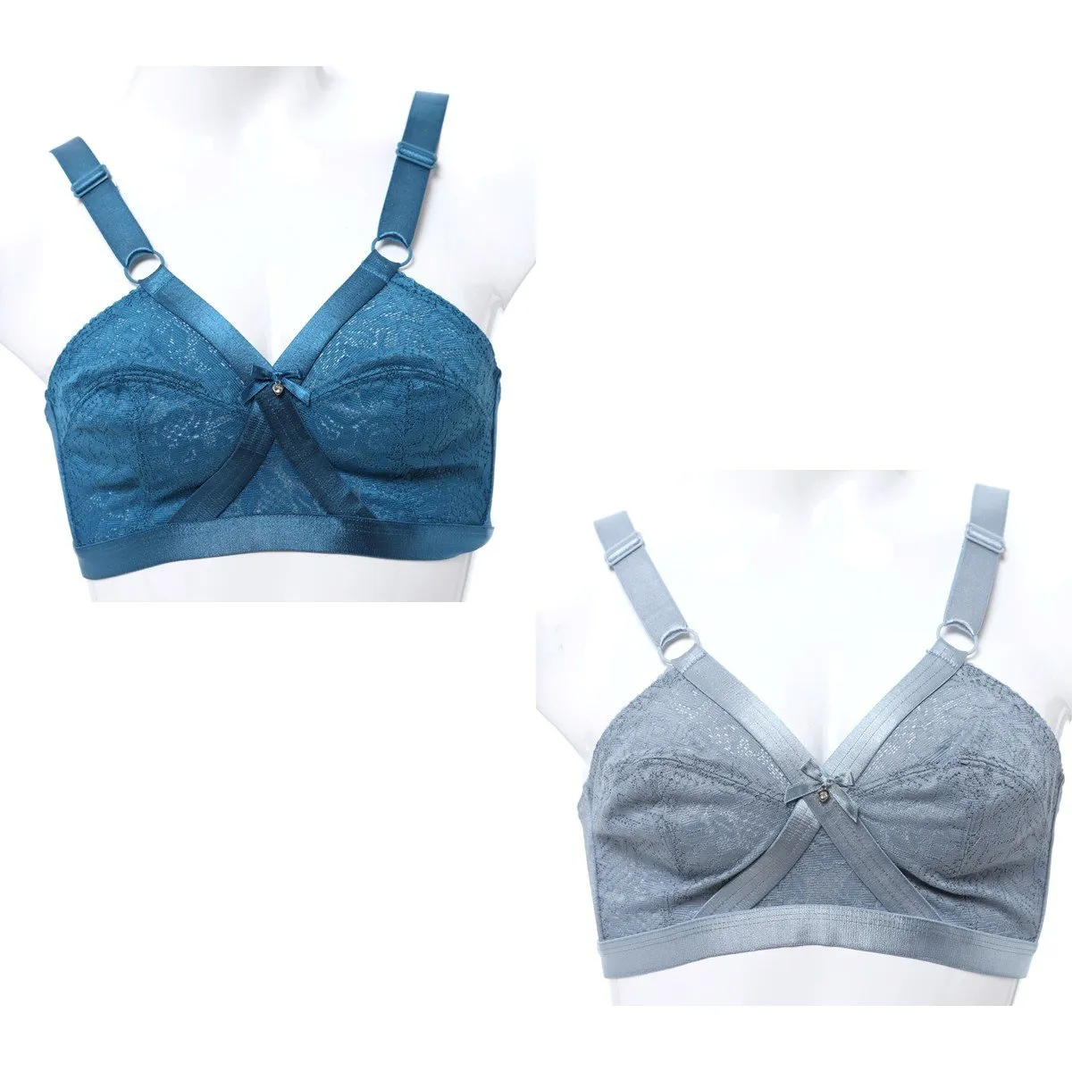 Ladies 2 Pack Lace Bra - Blue sold by Edgars