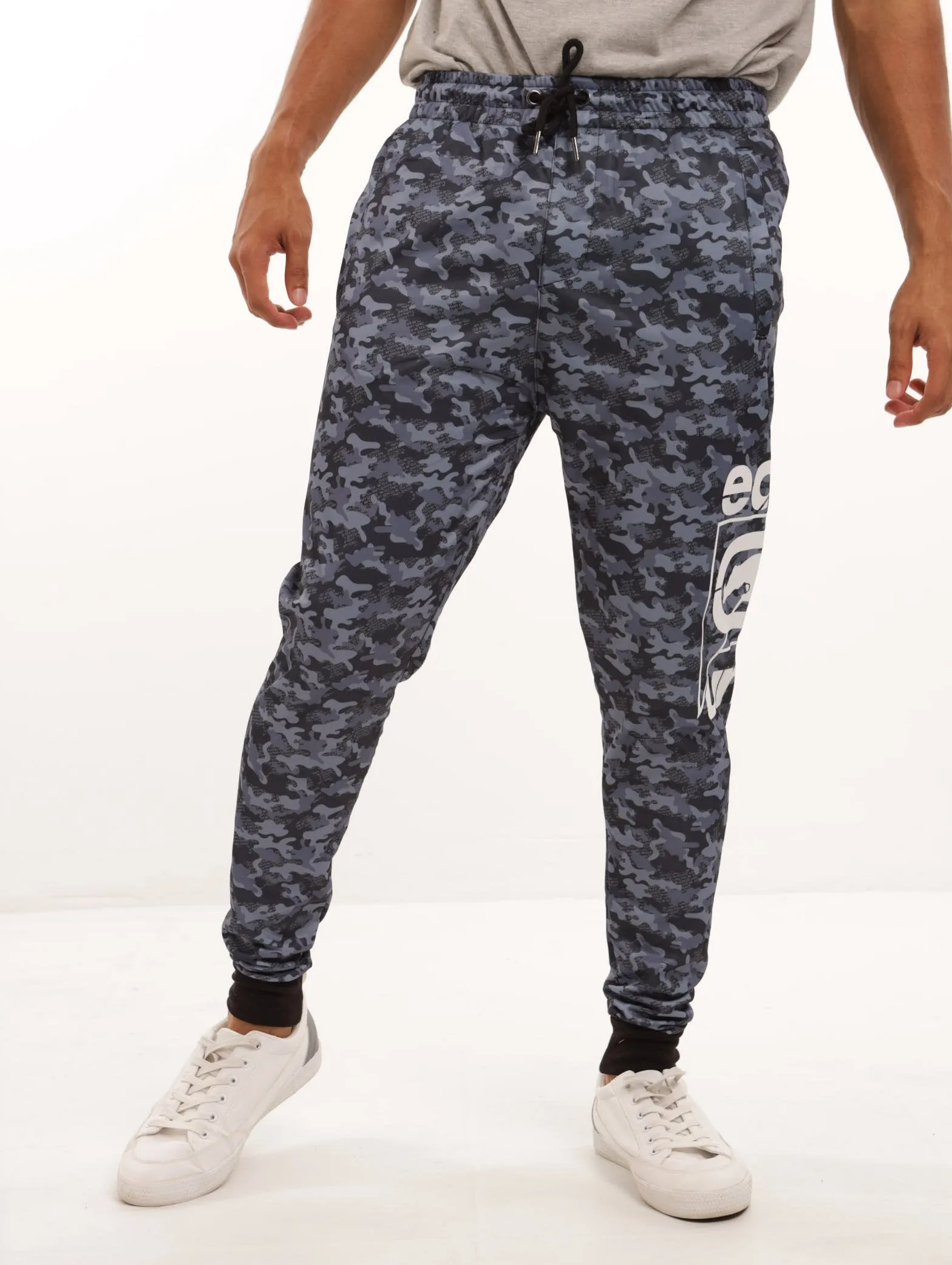 Men's Camo All Over Print Fleece Pant - Navy sold by Edgars