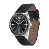 Drifter 42Mm Watch With 3 Hands Stainless Steel Case And Black Dial And Black Leather Strap sold by Edgars