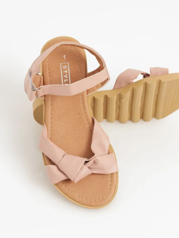 Girls Knotted Mule Shoe - Pink sold by Edgars
