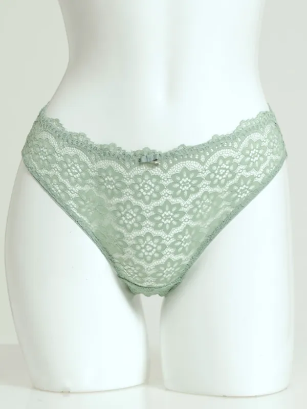 Full Lace Bikini Panty - Sage sold by Edgars