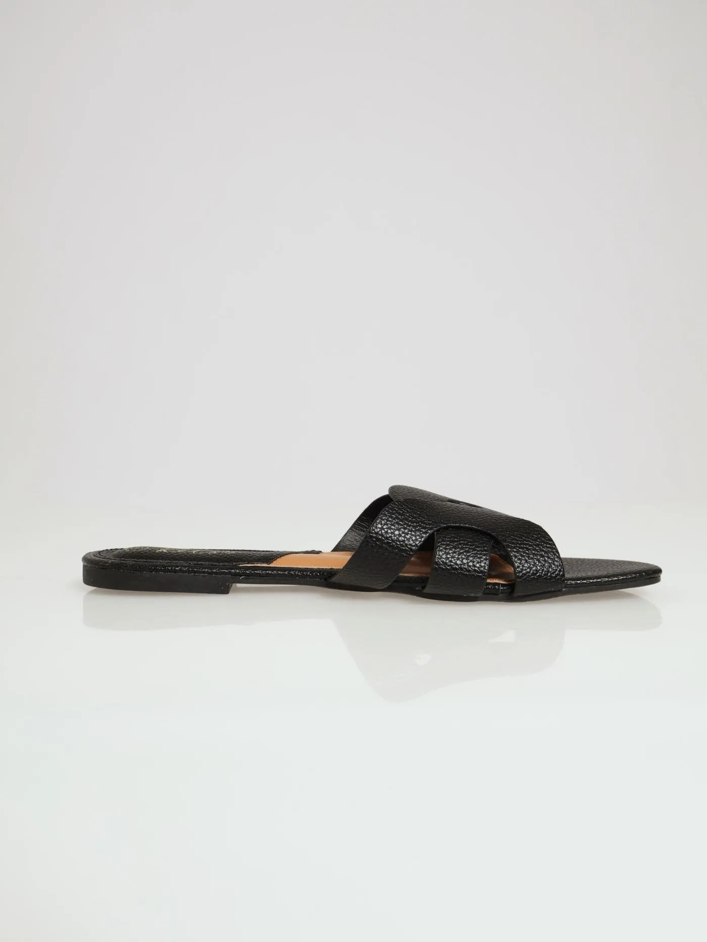 Interlock Strap Pebble Grain Mule Sandal - Black sold by Edgars product image thumbnail 2