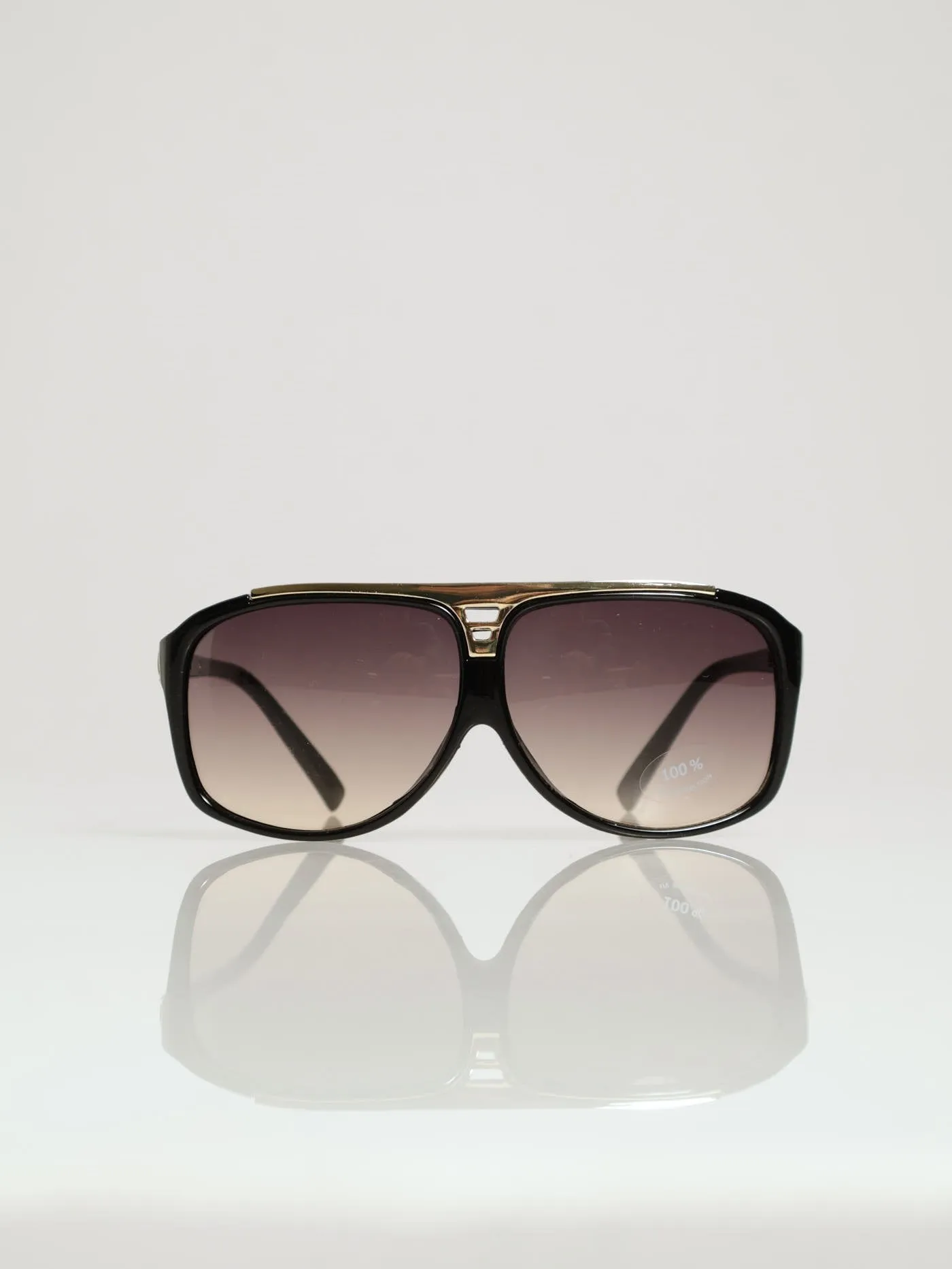 Retro Aviator Sunglasses - Black sold by Edgars