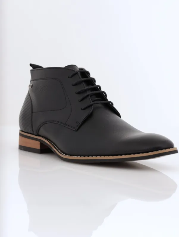 Men's Vance Leather Lace-Up Boot - Black sold by Edgars