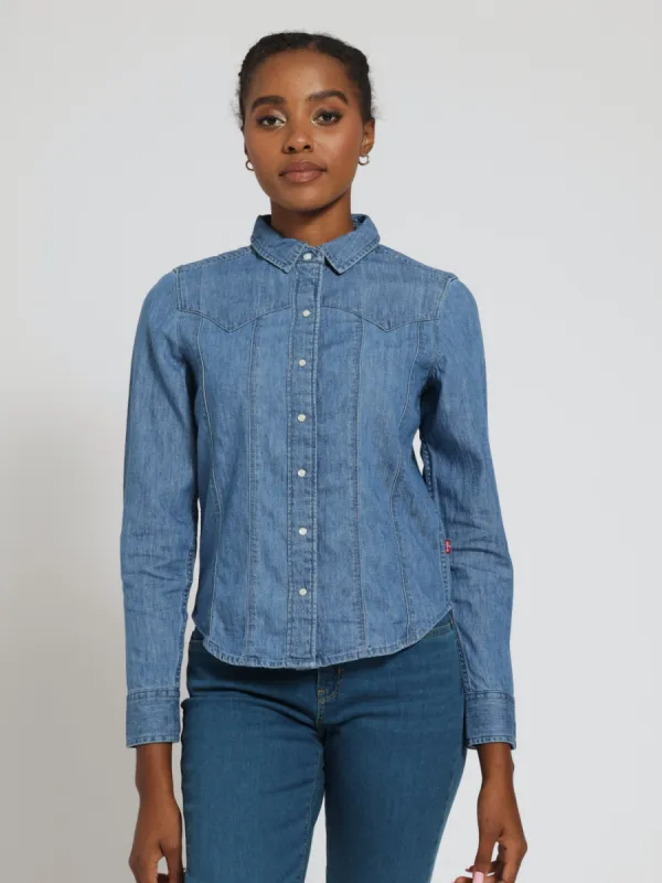 Barley Denim Top - Indigo sold by Edgars