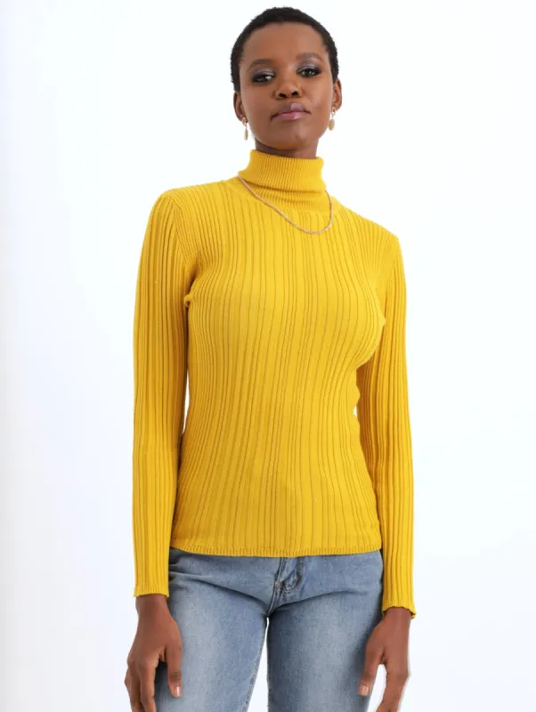 Ladies Poloneck - Chartreuse sold by Edgars