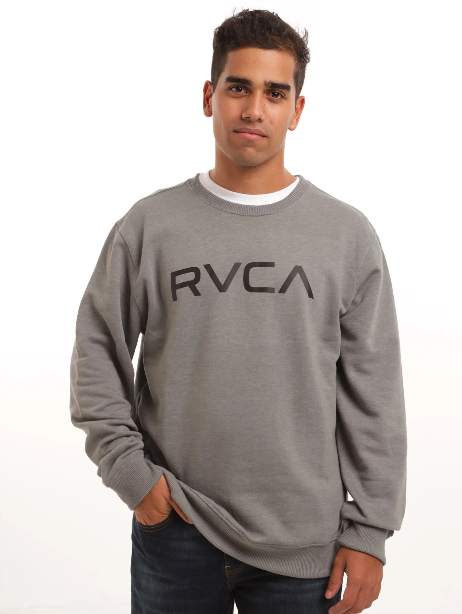 Men's Crew Top - Grey Melange sold by Edgars