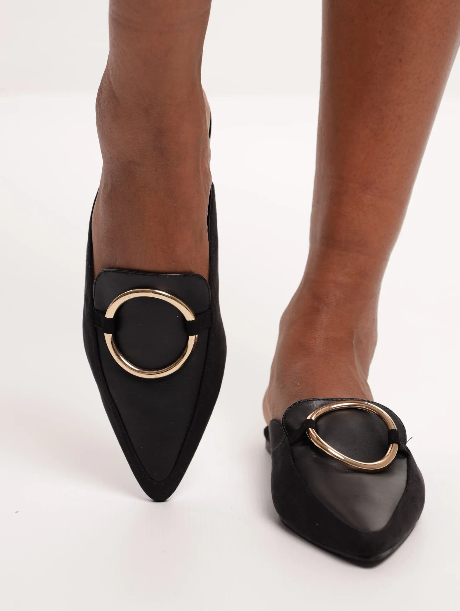 Ladies Push-In Pointy Shoe - Black sold by Edgars