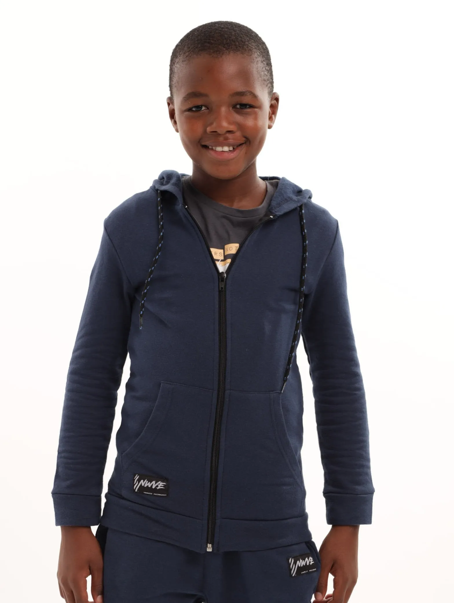 Boys Zip Hoody - Dark Blue sold by Edgars