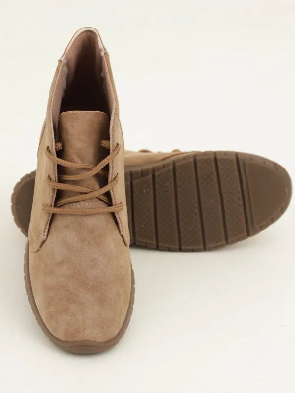 Ladies Natania Soft Style Lace Up Vellie Boot - Taupe sold by Edgars