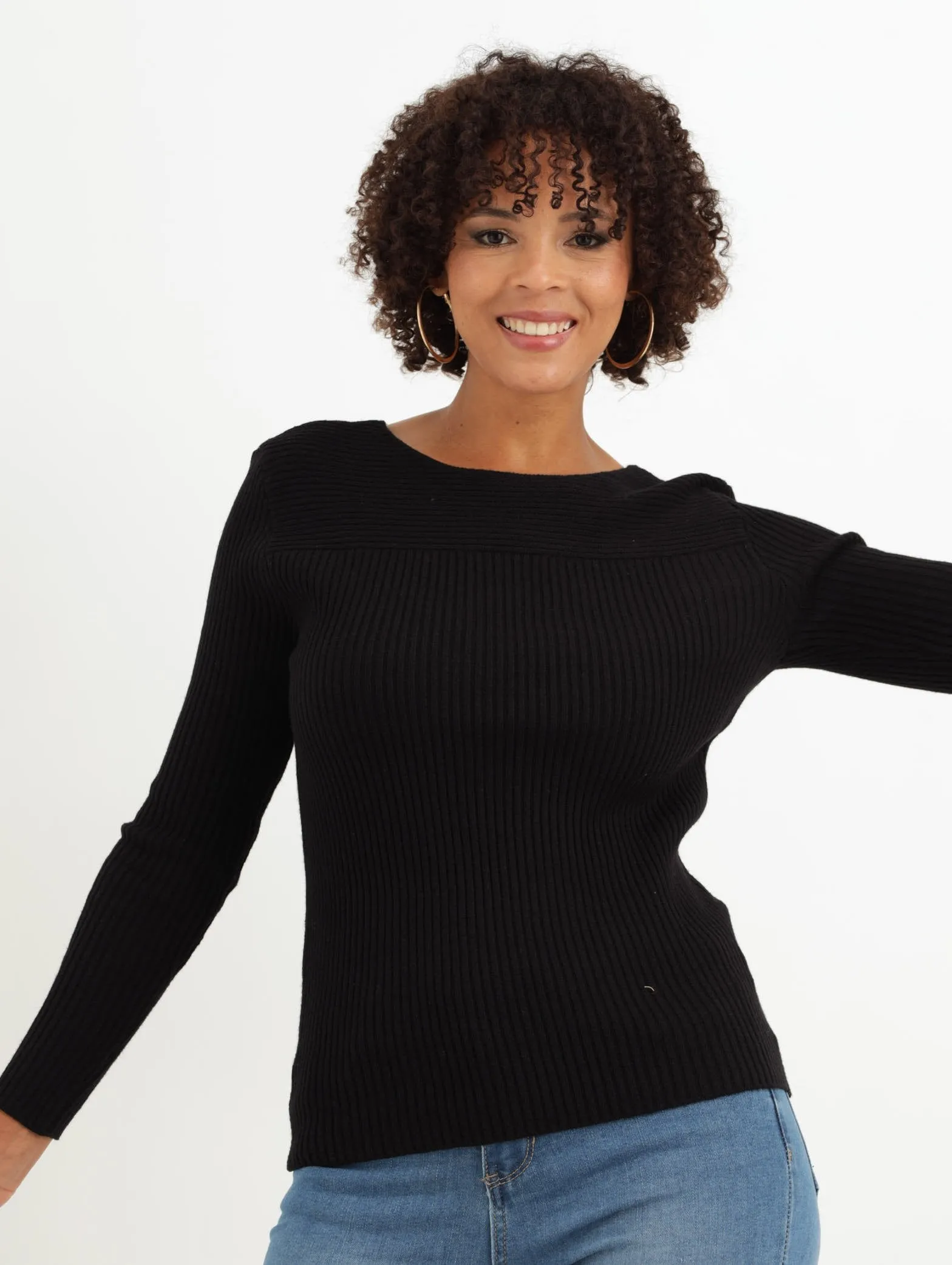 Ladies Variegated Pullover - Black sold by Edgars