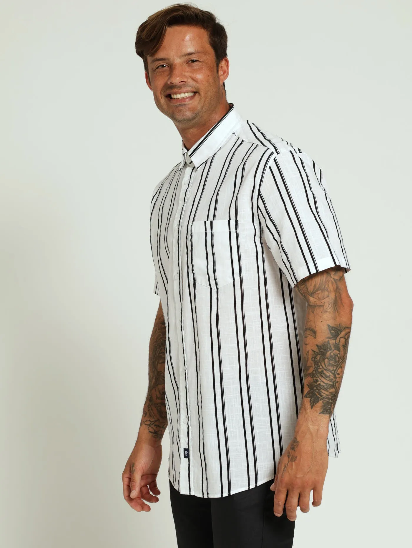 Stripe Woven Shirt - Black/White sold by Edgars product image thumbnail 2