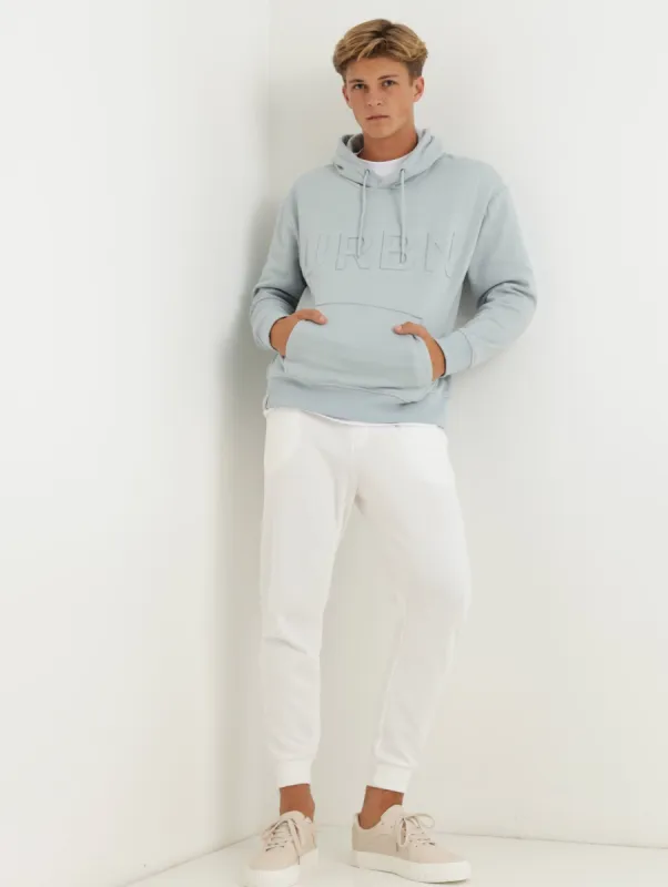 Men's Tonal Embossed Hoody - Blue sold by Edgars