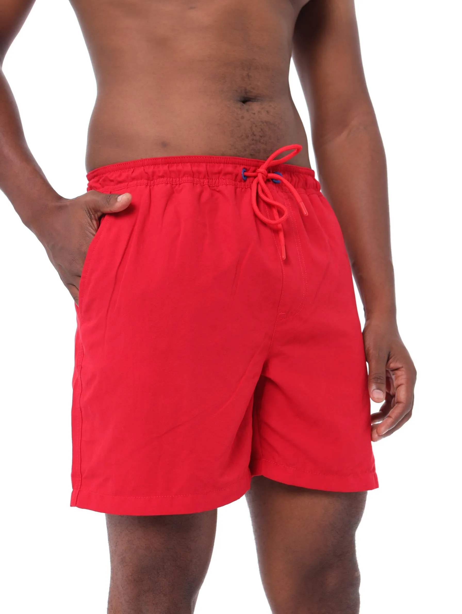 Men's Plain Elasticated Swim Short - Red sold by Edgars