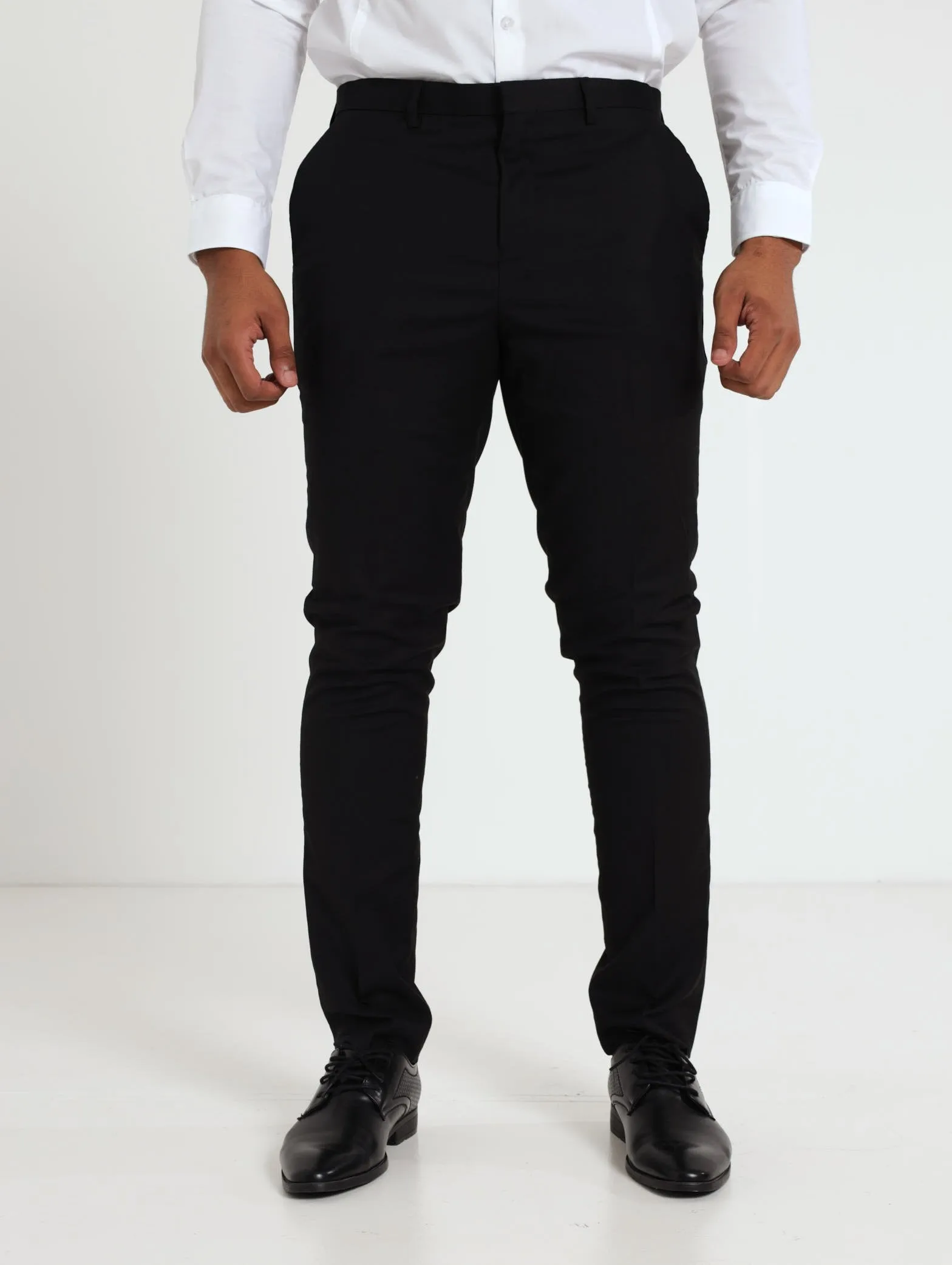 Men's Stretch Skinny Trousers - Black sold by Edgars