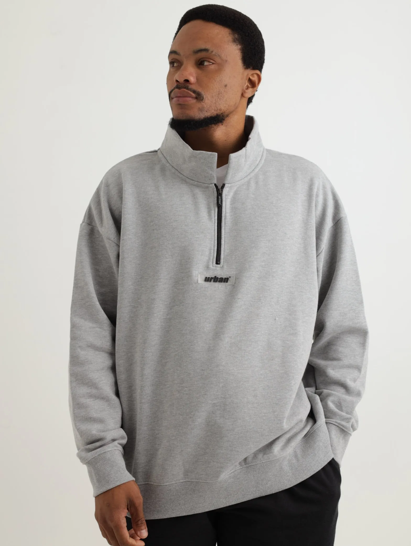Men's Half Zip Fleece Top - Grey Melange sold by Edgars