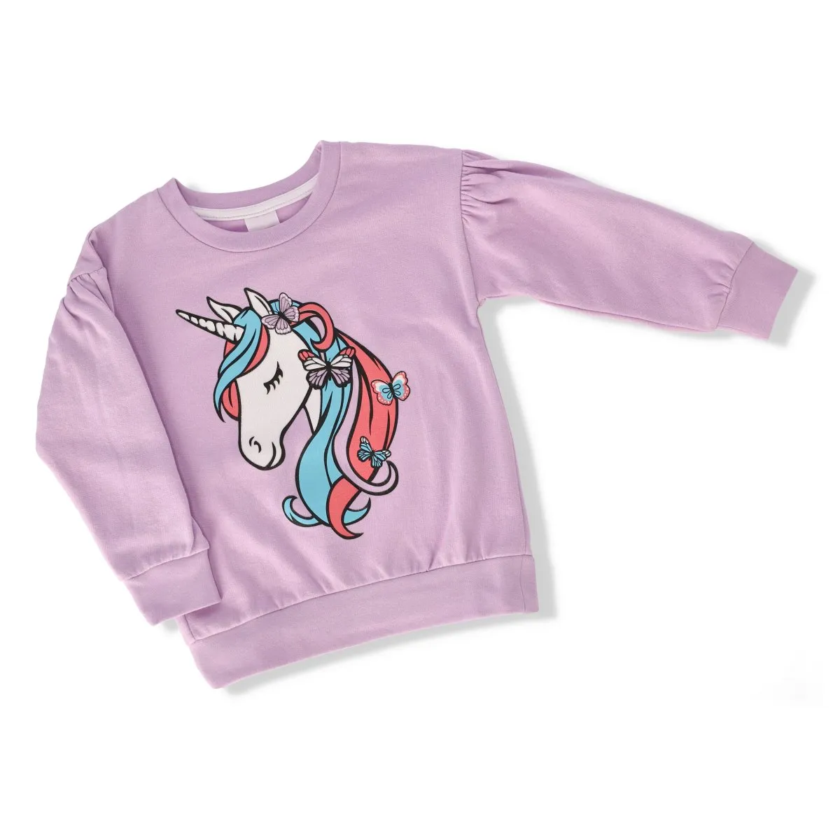 Pre-Girls Puff Sleeve Basic Pullover - Lilac sold by Edgars