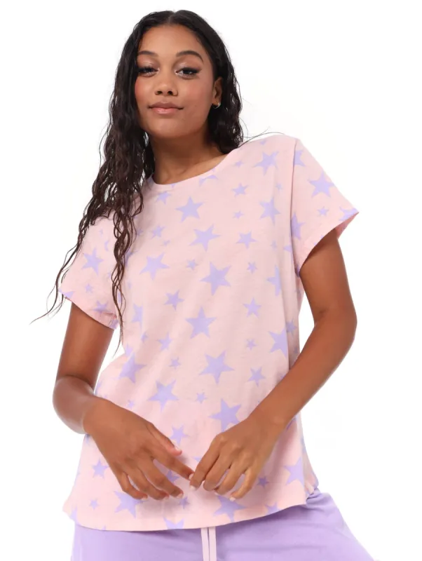 Ladies Star Top - Pink sold by Edgars