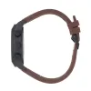 Watch With Brown Dial & Brown Silicone Band  - Black/Brown sold by Edgars