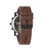 Watch With Brown Dial & Brown Silicone Band  - Black/Brown sold by Edgars