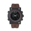 Watch With Brown Dial & Brown Silicone Band  - Black/Brown sold by Edgars