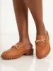 Ladies Push-In Chunky Loafer With Metal Bar - Tan sold by Edgars