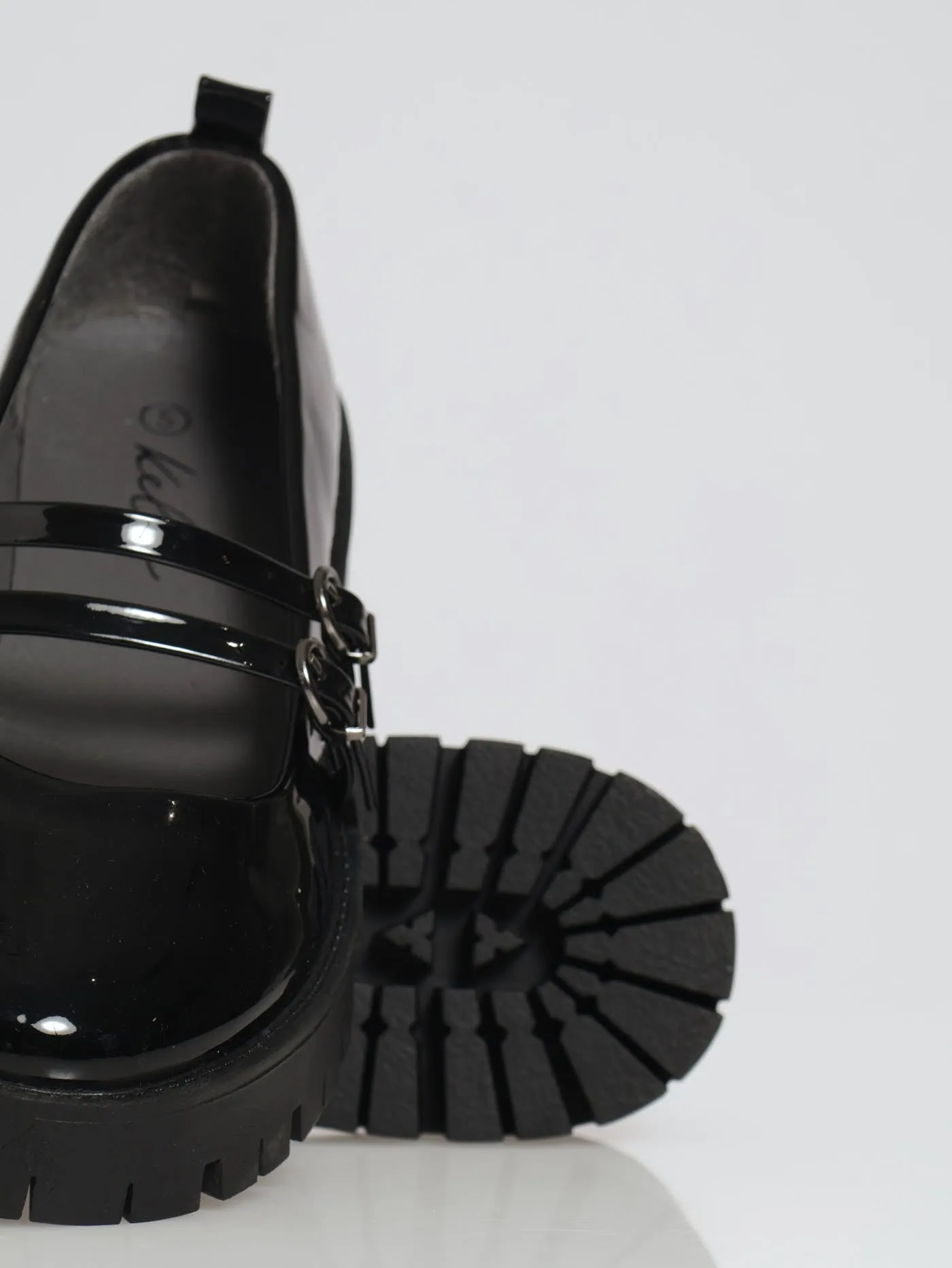 Chunky Double Strap Patent Mary Jane Loafer - Black sold by Edgars product image thumbnail 5