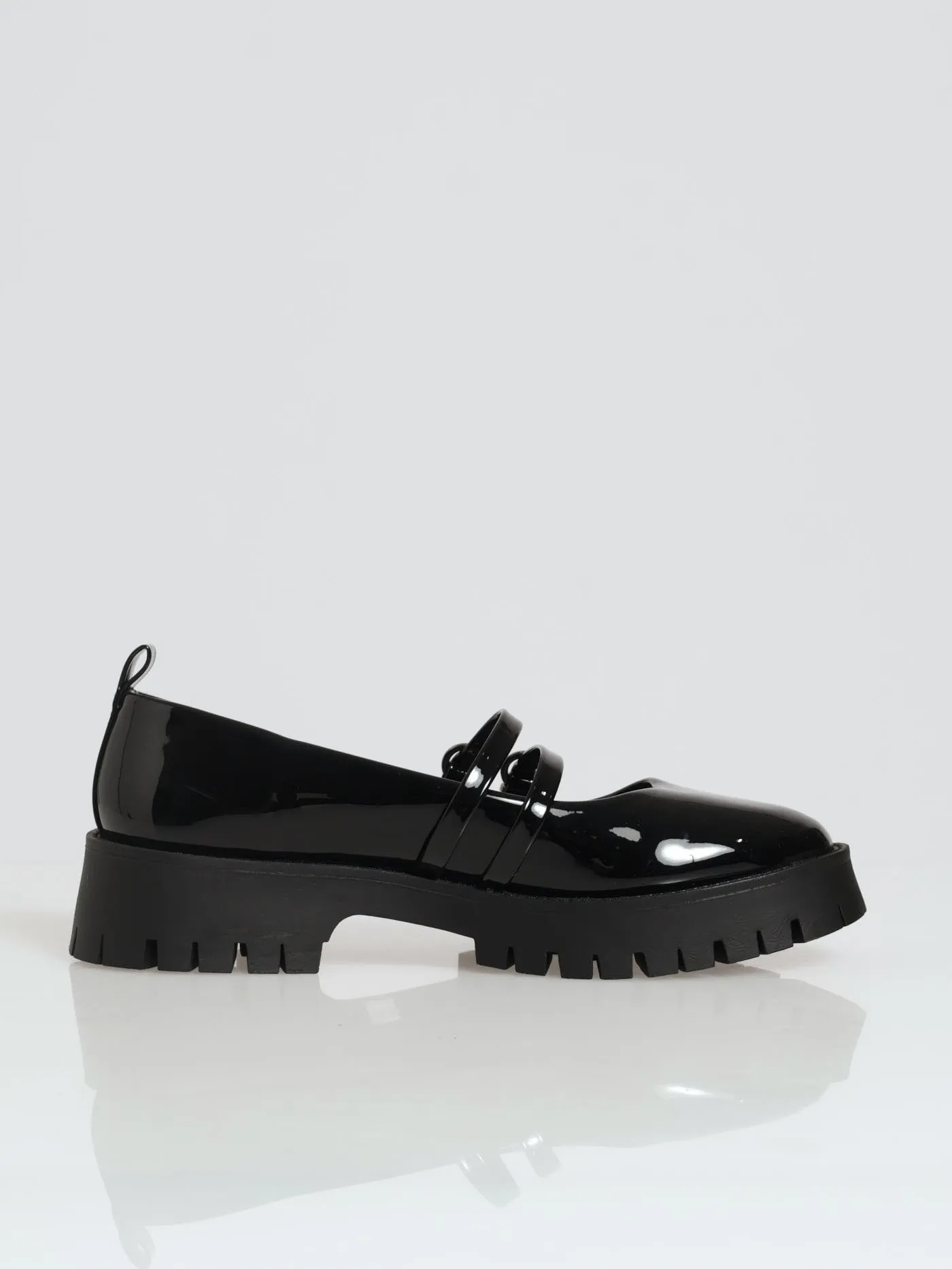 Chunky Double Strap Patent Mary Jane Loafer - Black sold by Edgars product image thumbnail 3