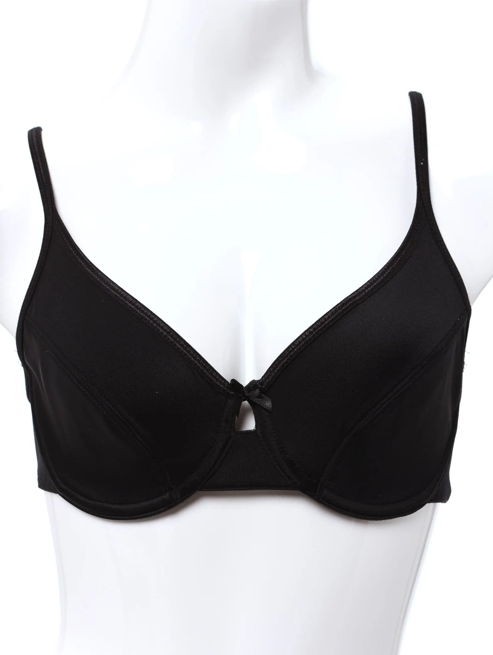 Ladies 2 Pack Shiny Bra - Black/White sold by Edgars