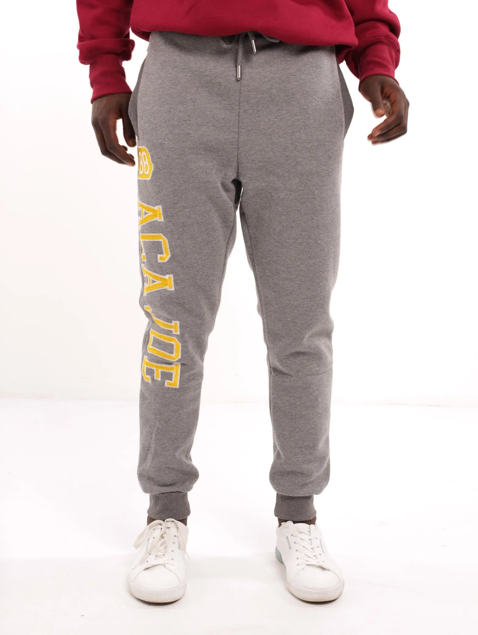 Men's Side Embroidered Fleece Jogger - Charcoal sold by Edgars