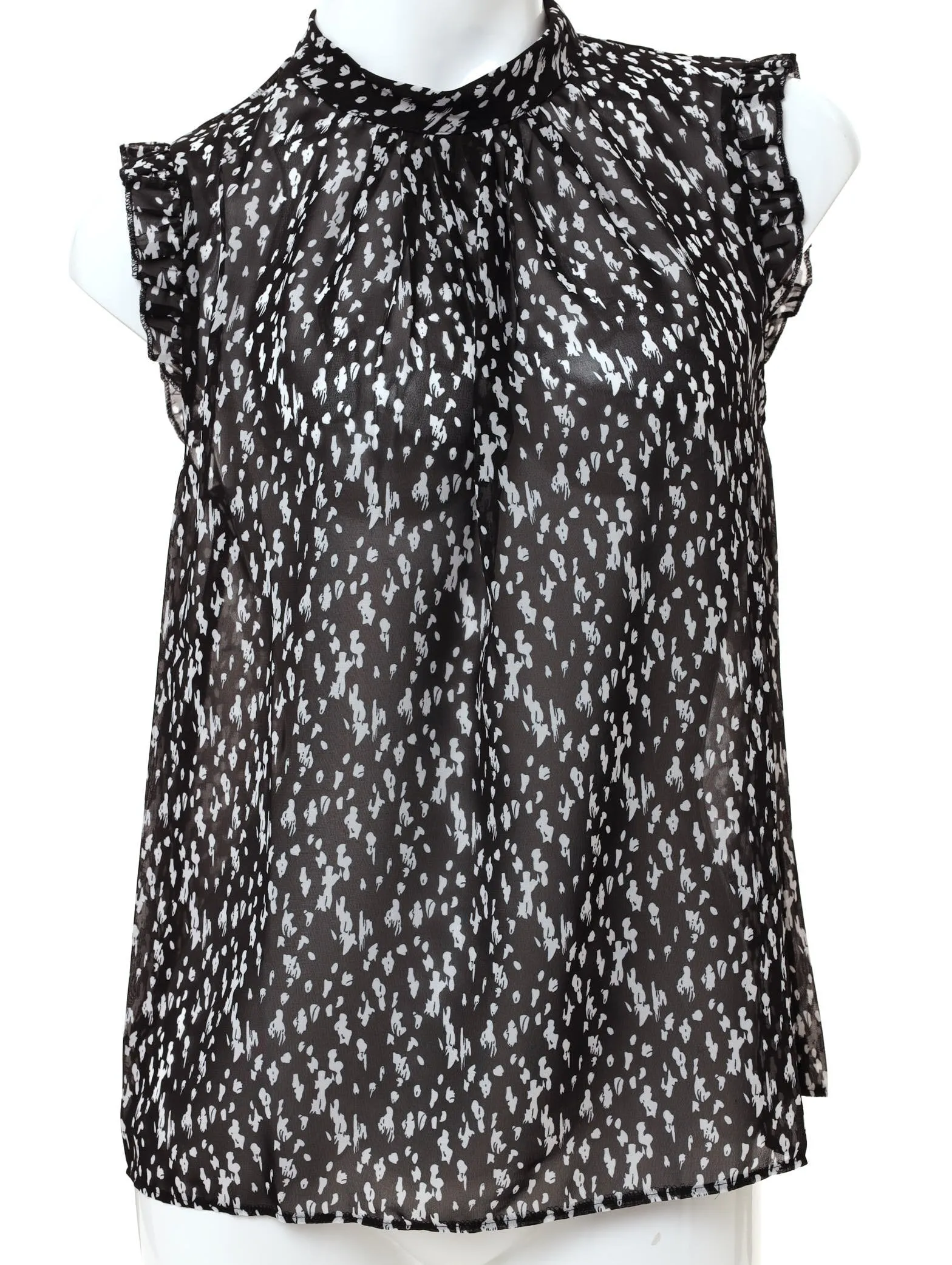 Ladies Abstract Print Chiffon Ruffle Detail Cami sold by Edgars