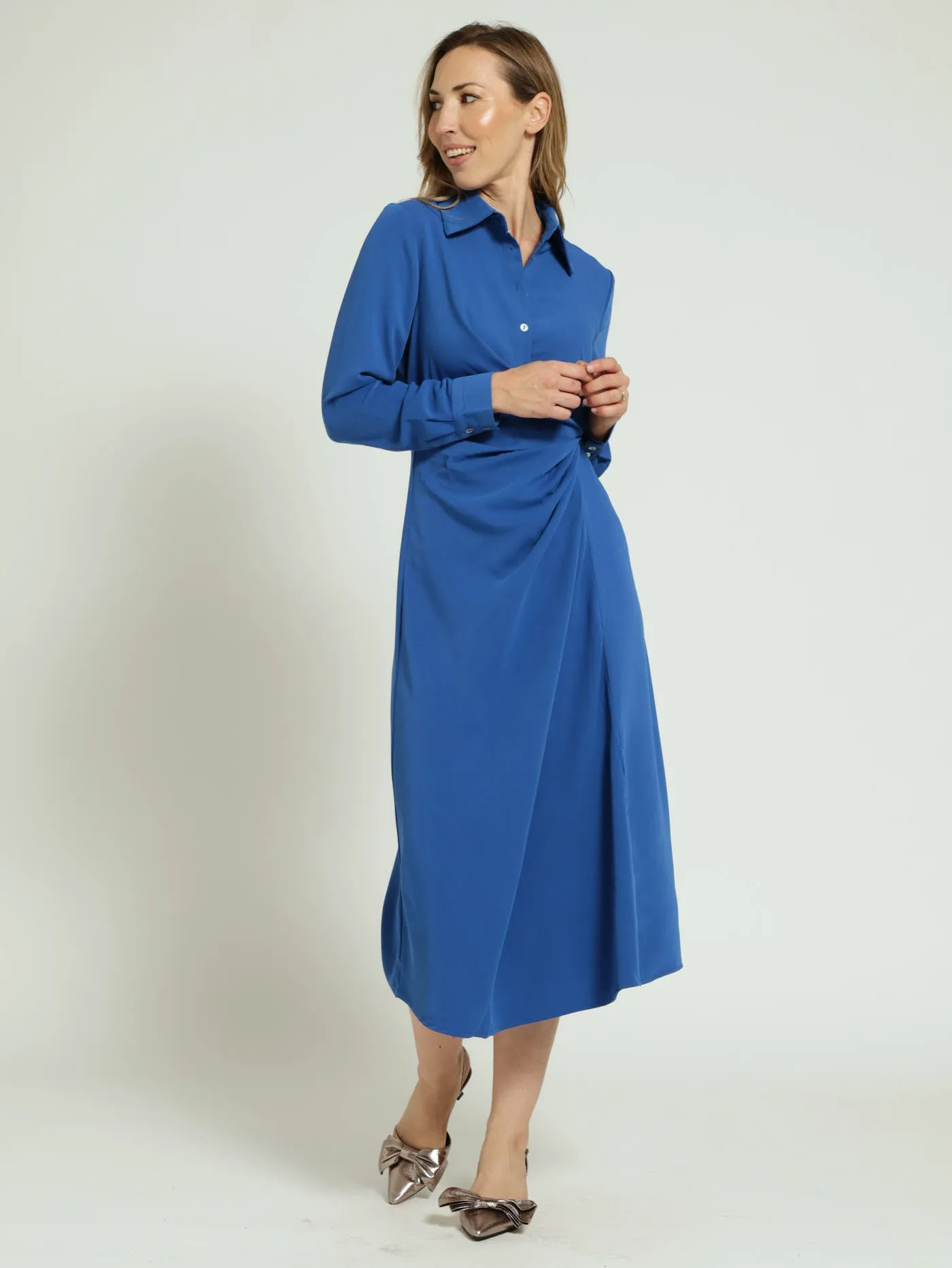 Long Length Shirt Dress - Blue sold by Edgars