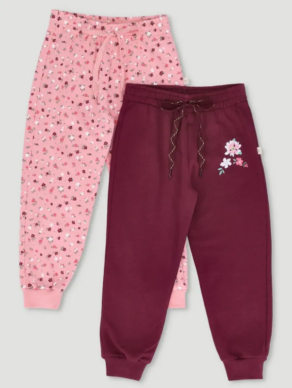 Pre-Girls 2 Pack Ditsy Floral Track Pants sold by Edgars