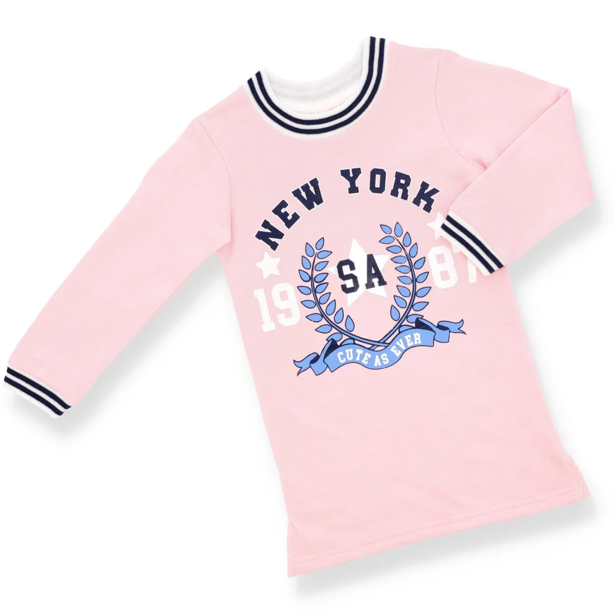 Pre-Girls Long Sleeve Fleece Dress - Pink sold by Edgars