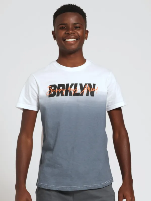 Boys Ombre Brooklyn Tee - Grey sold by Edgars