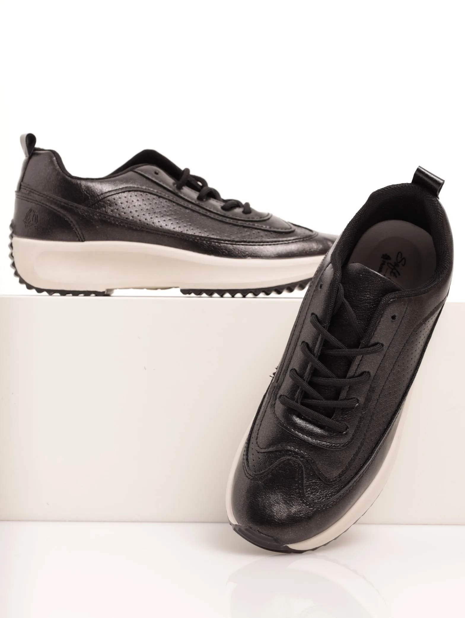 Ladies Soft Style Paulette Sneaker - Black sold by Edgars