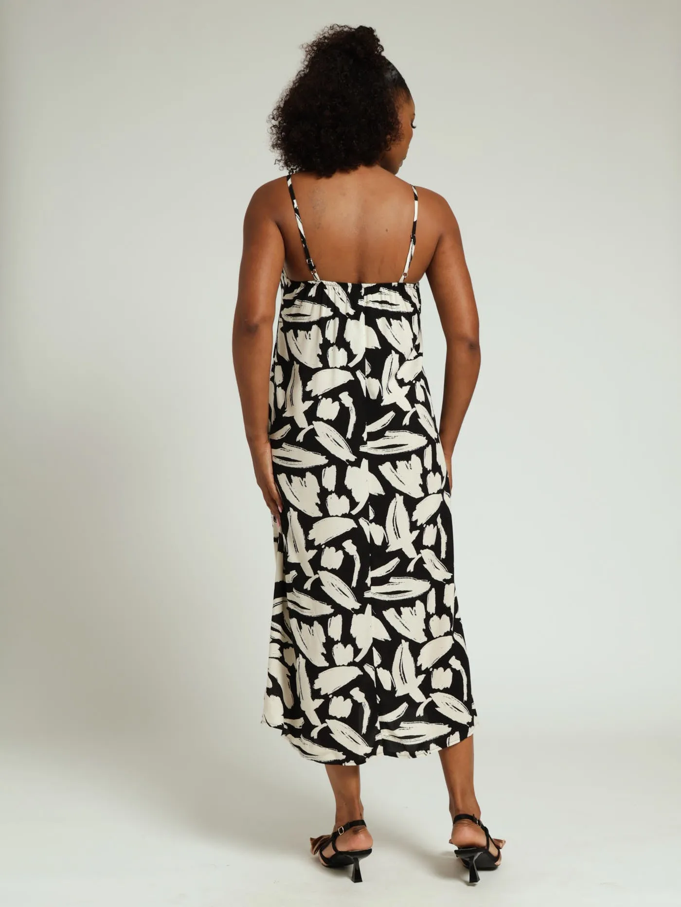 Strappy A-Line Slip Maxi Dress - Black/Cream sold by Edgars product image thumbnail 3