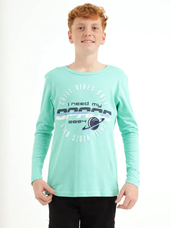 Boys Long Sleeve Space Sleepset - Mint sold by Edgars