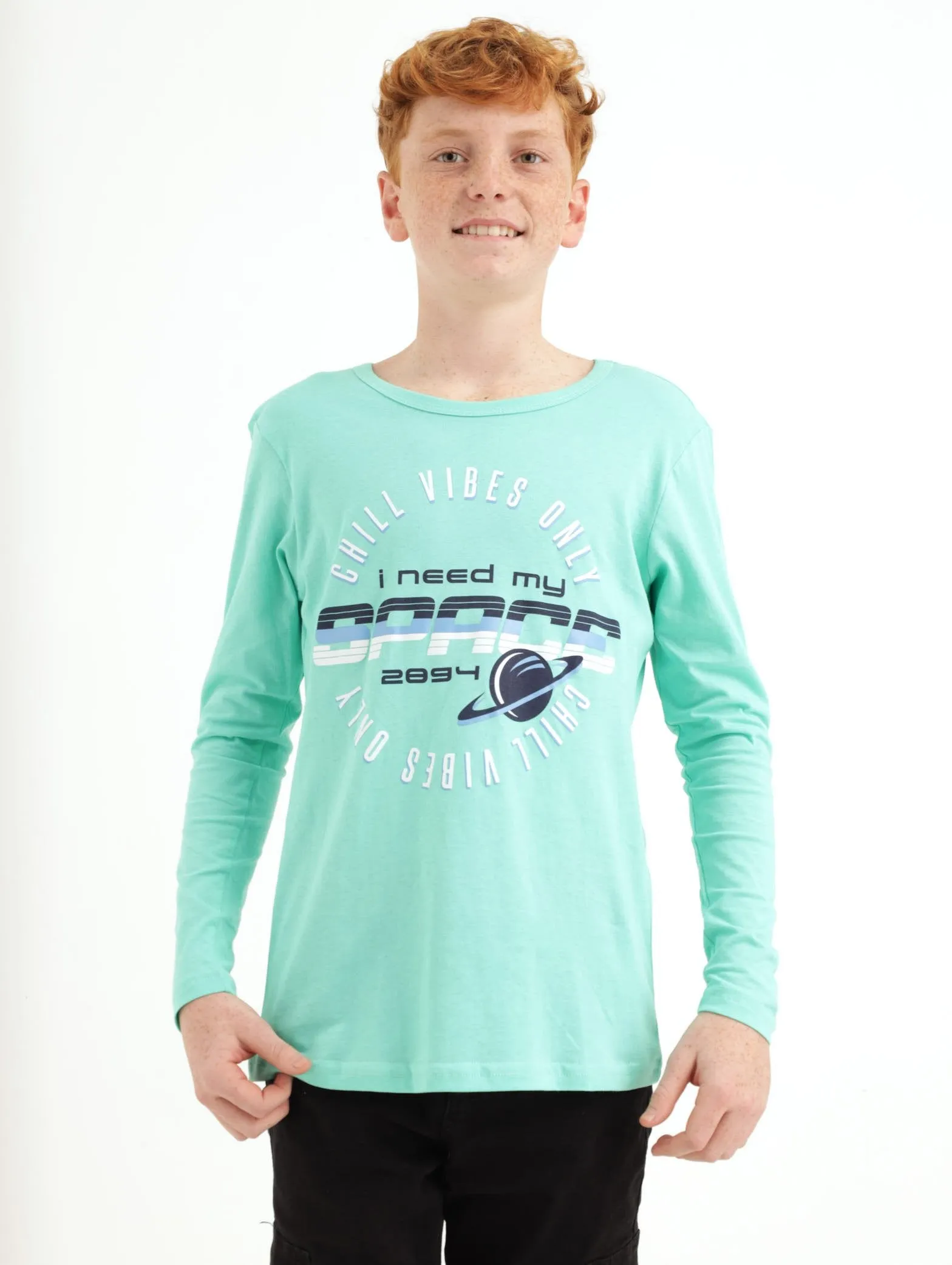 Boys Long Sleeve Space Sleepset - Mint sold by Edgars